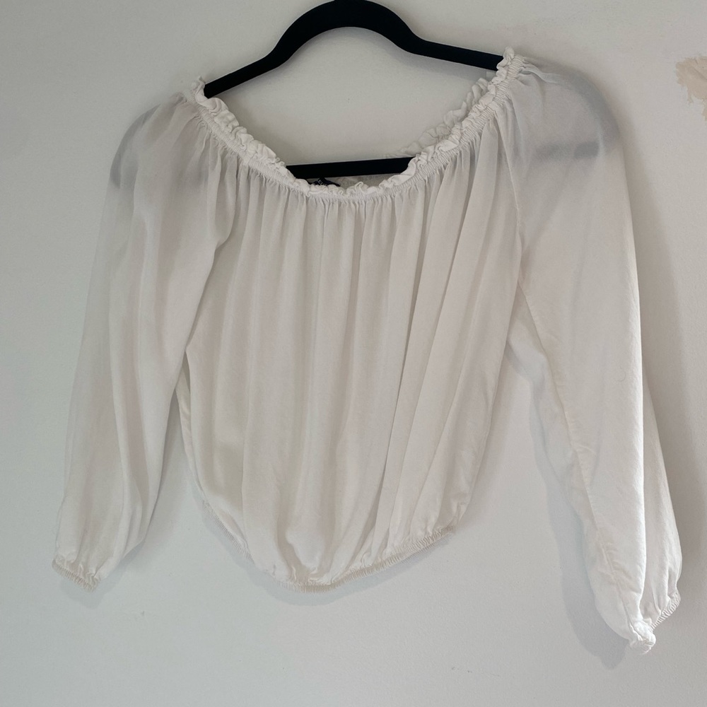 Brandy Melville white off the shoulder blouse